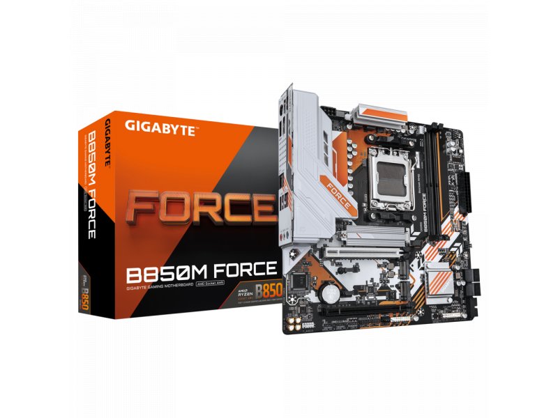 Материнская плата Gigabyte B850m Force, Socket AM5, AMD B850, mATX, RTL Материнская плата Gigabyte B850m Force, Socket AM5, AMD B850, mATX, RTL