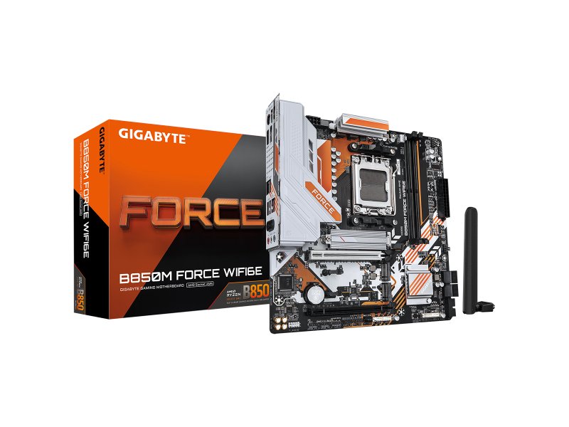 Материнская плата Gigabyte B850M Force Wifi6e, Socket AM5, AMD B850, mATX, RTL