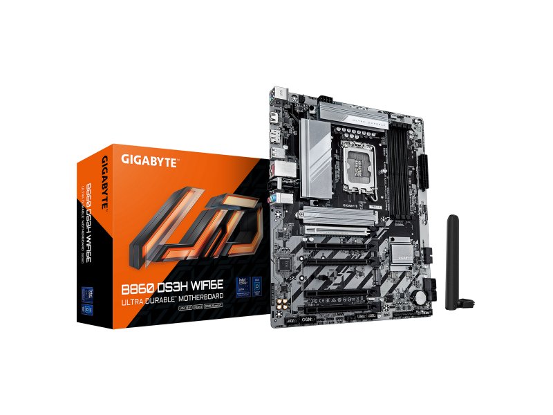 Материнская плата Gigabyte B860 Ds3h Wifi6e, Socket LGA 1851, Intel B860, ATX, RTL Материнская плата Gigabyte B860 Ds3h Wifi6e, Socket LGA 1851, Intel B860, ATX, RTL