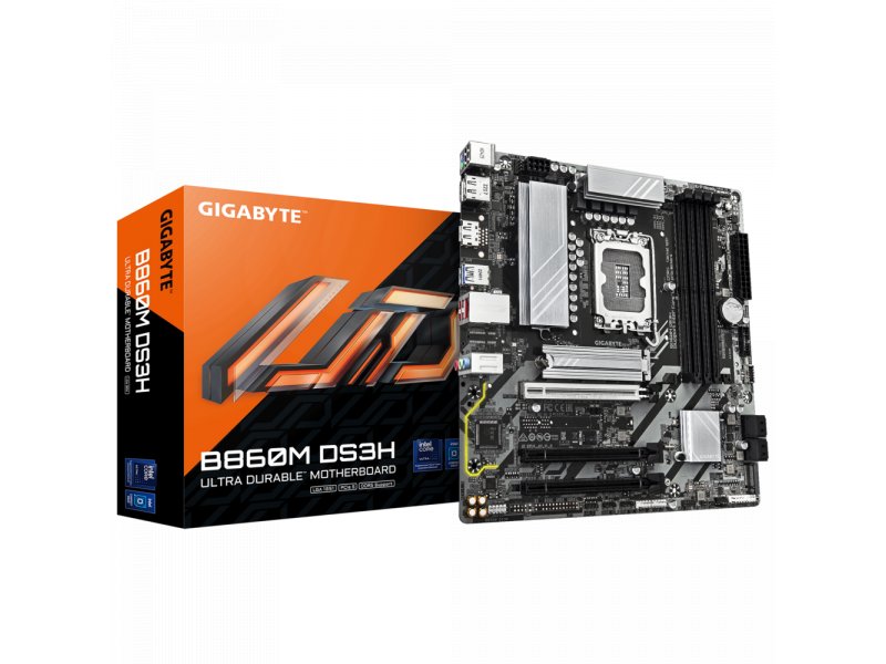 Материнская плата Gigabyte B860m Ds3h, Socket LGA 1851, Intel B860, mATX, RTL Материнская плата Gigabyte B860m Ds3h, Socket LGA 1851, Intel B860, mATX, RTL
