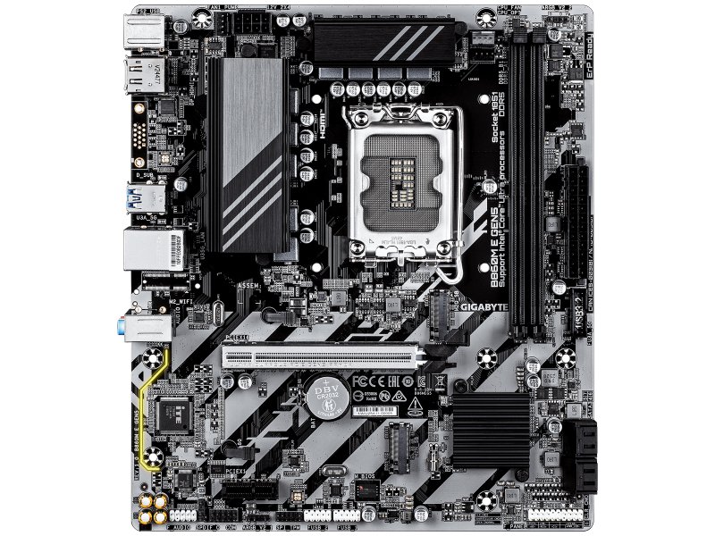 Материнская плата Gigabyte B860M E GEN5 B860, Socket LGA 1851, Intel B860, mATX, RTL