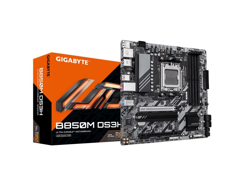 Материнская плата Gigabyte Bad Pack B850m Ds3h, Socket AM5, AMD B850, mATX, RTL