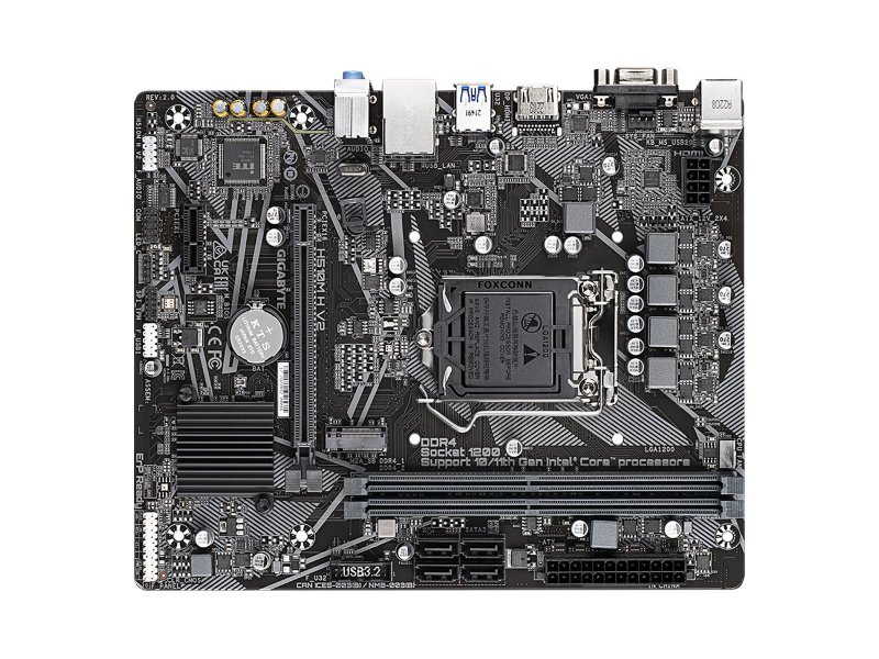 Материнская плата Gigabyte H510M H V2 2.0, Socket LGA 1200, Intel Q470, mATX, RTL Материнская плата Gigabyte H510M H V2 2.0, Socket LGA 1200, Intel Q470, mATX, RTL
