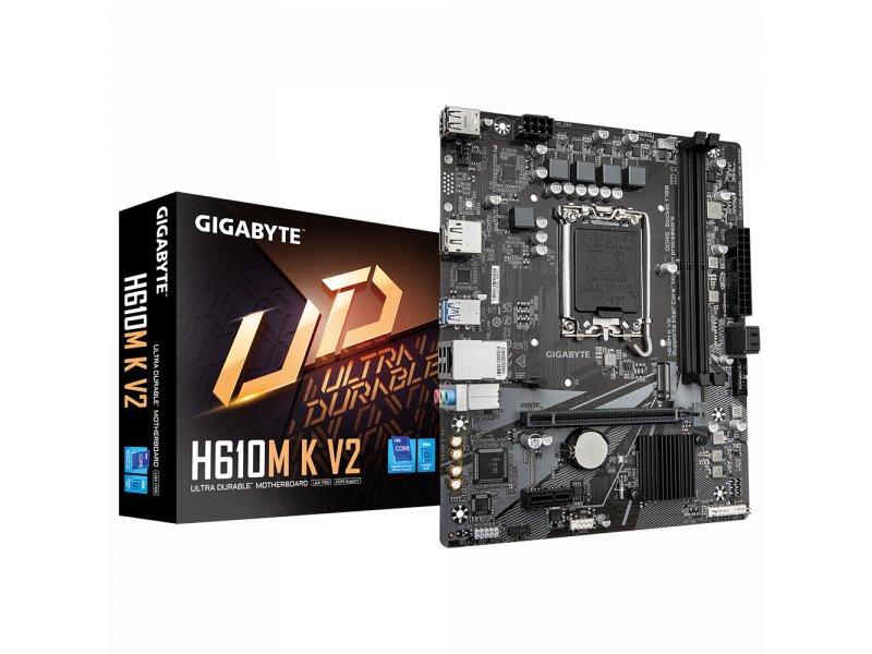 Материнская плата Gigabyte H610M K V2, Socket LGA 1700, Intel H610, mATX, RTL Материнская плата Gigabyte H610M K V2, Socket LGA 1700, Intel H610, mATX, RTL
