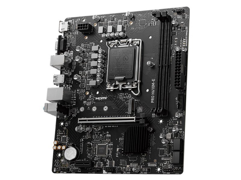 Материнская плата MSI Pro H610M-E, Socket LGA 1700, Intel H610, mATX, RTL Материнская плата MSI Pro H610M-E, Socket LGA 1700, Intel H610, mATX, RTL