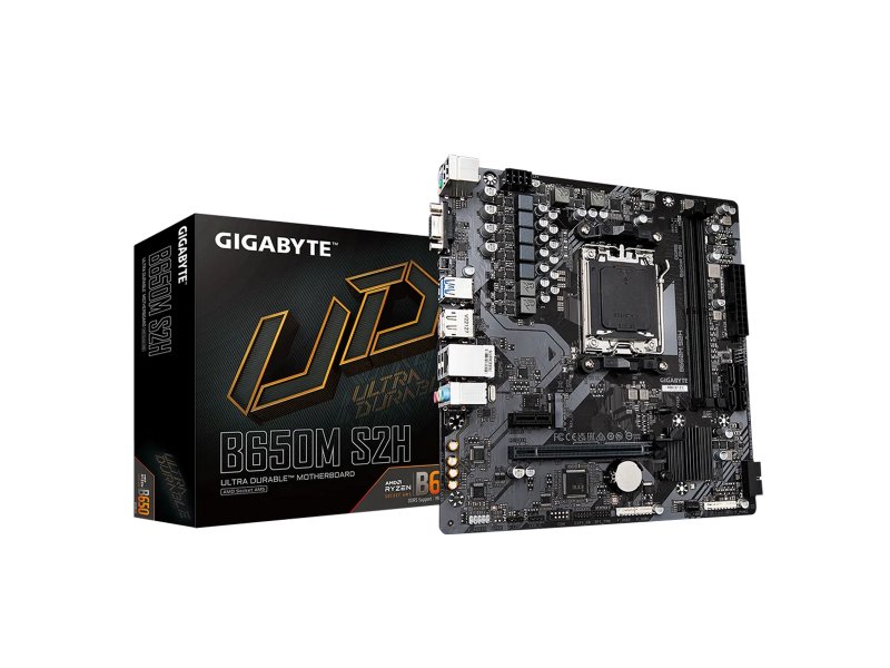 Материнская плата Gigabyte B650M S2H, Socket AM5, AMD B650, mATX, RTL Материнская плата Gigabyte B650M S2H, Socket AM5, AMD B650, mATX, RTL