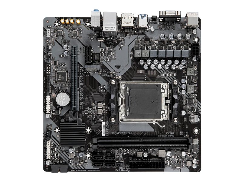 Материнская плата Gigabyte B650M S2H, Socket AM5, AMD B650, mATX, RTL Материнская плата Gigabyte B650M S2H, Socket AM5, AMD B650, mATX, RTL