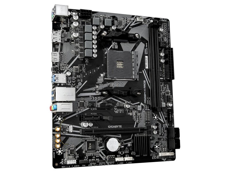 Материнская плата Gigabyte Ultra Durable A520M H ARGB, Socket AM4, AMD A520, mATX, RTL Материнская плата Gigabyte Ultra Durable A520M H ARGB, Socket AM4, AMD A520, mATX, RTL