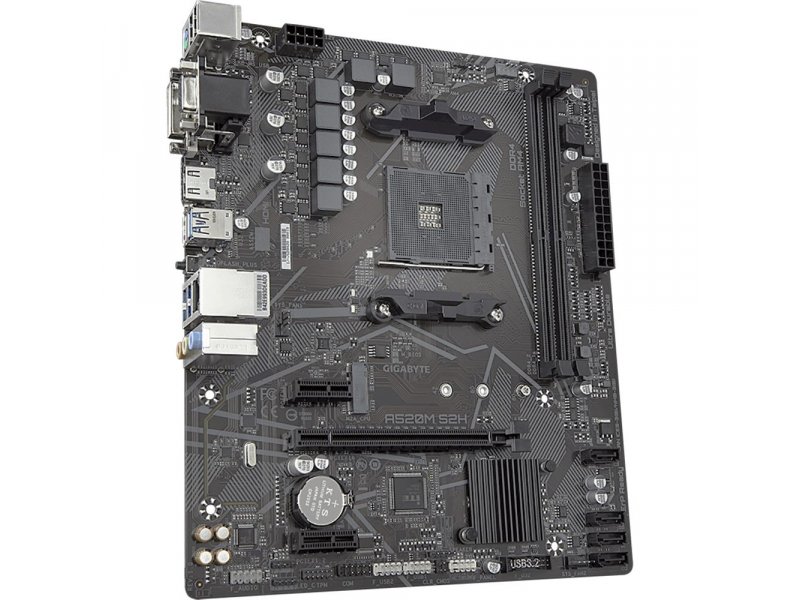 Материнская плата Gigabyte Ultra Durable A520M S2H, Socket AM4, AMD A520, mATX, RTL