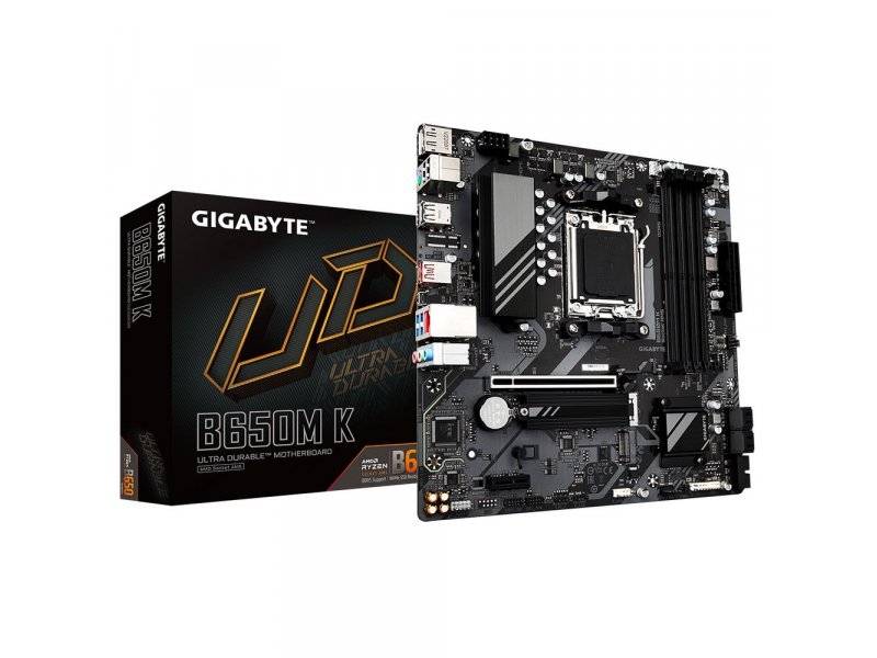 Материнская плата Gigabyte Ultra Durable B650M K, Socket AM5, AMD B650, mATX, RTL