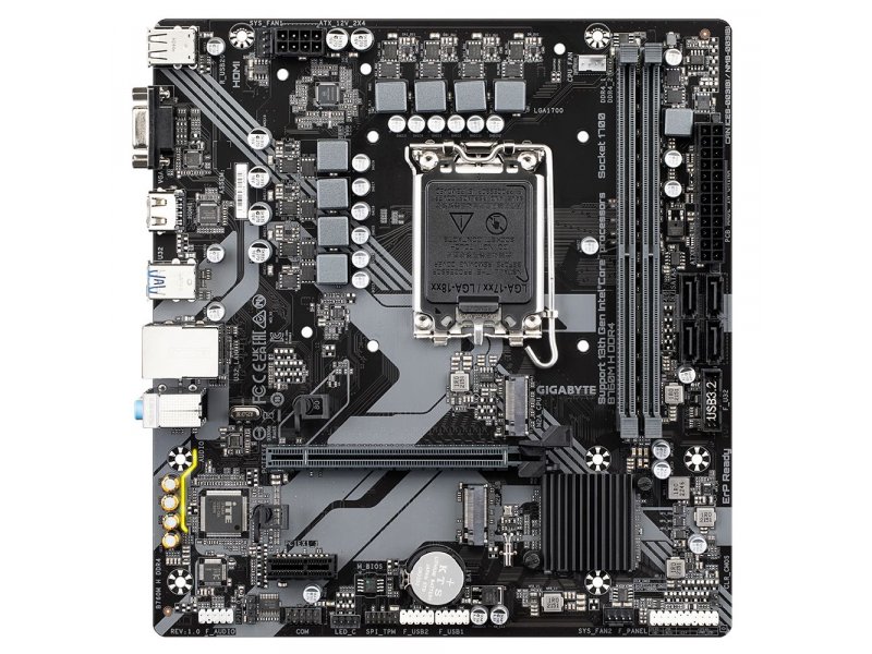 Материнская плата Gigabyte Ultra Durable B760M H DDR4, Socket LGA 1700, Intel B760, mATX, RTL