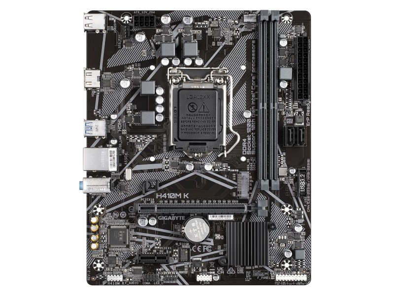 Материнская плата Gigabyte Ultra Durable H410M K 2.0, Socket LGA 1200, Intel Q470, mATX, RTL