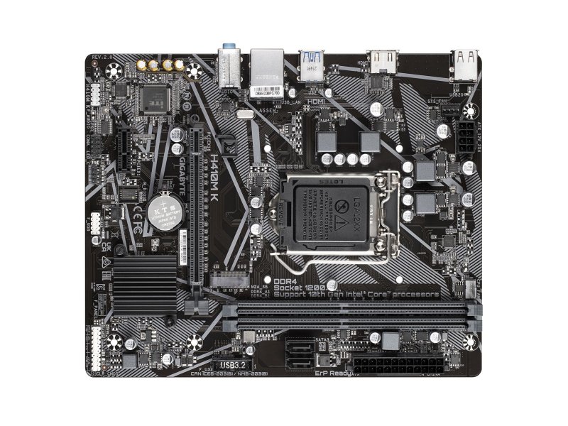 Материнская плата Gigabyte Ultra Durable H410M K 2.0, Socket LGA 1200, Intel Q470, mATX, RTL Материнская плата Gigabyte Ultra Durable H410M K 2.0, Socket LGA 1200, Intel Q470, mATX, RTL