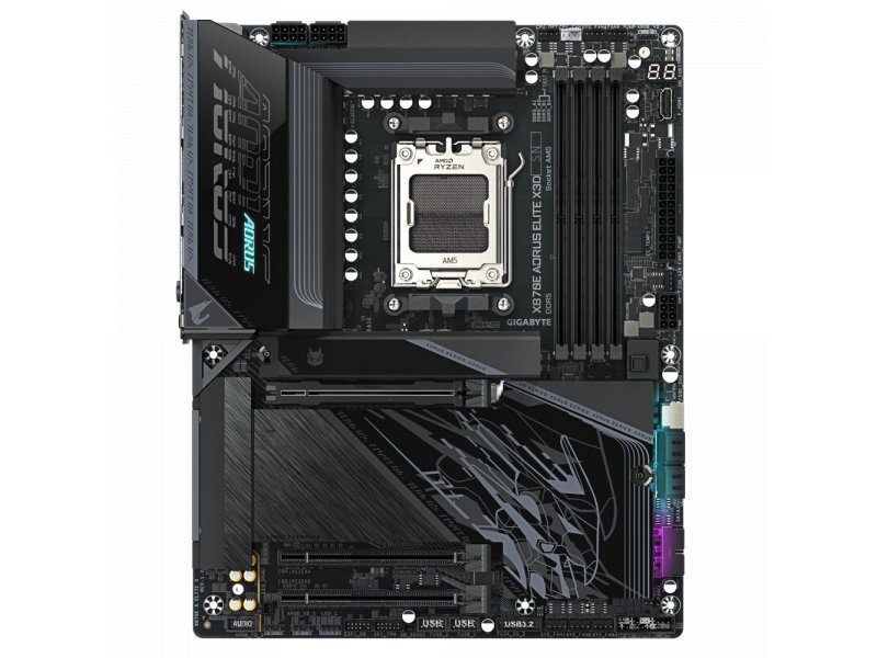 Материнская плата Gigabyte X870e Aorus Elite X3d, Socket AM5, AMD X870E, ATX, RTL