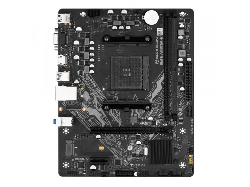 Материнская плата Maxsun Challenger A520M-K, Socket AM4, AMD A520, mATX, RTL [6940709693797]