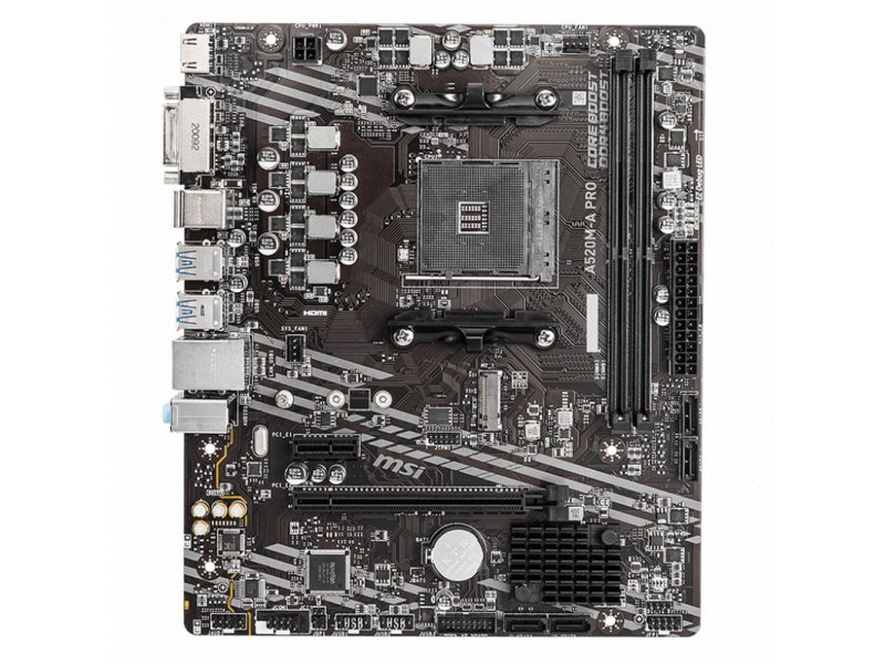 Материнская плата MSI A520M-A Pro, Socket AM4, AMD A520, mATX, RTL