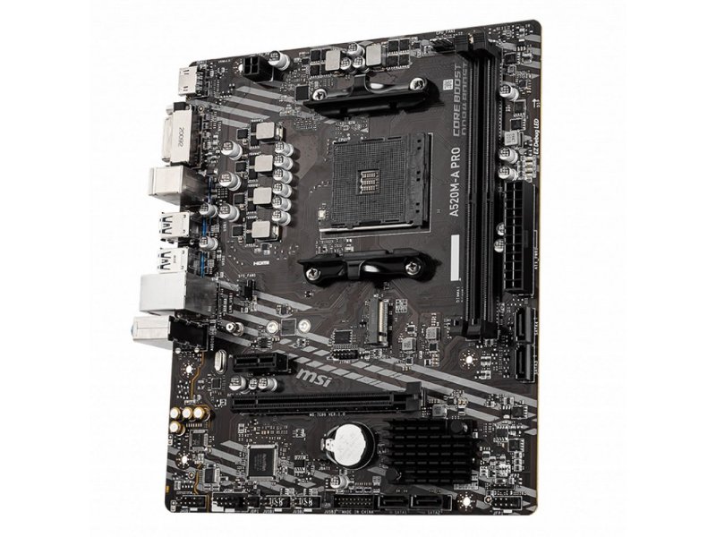 Материнская плата MSI A520M-A Pro, Socket AM4, AMD A520, mATX, RTL Материнская плата MSI A520M-A Pro, Socket AM4, AMD A520, mATX, RTL