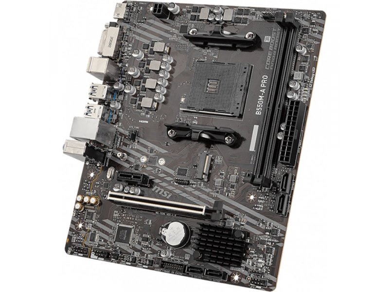 Материнская плата MSI B550M-A PRO, Socket AM4, AMD B550, mATX, RTL Материнская плата MSI B550M-A PRO, Socket AM4, AMD B550, mATX, RTL