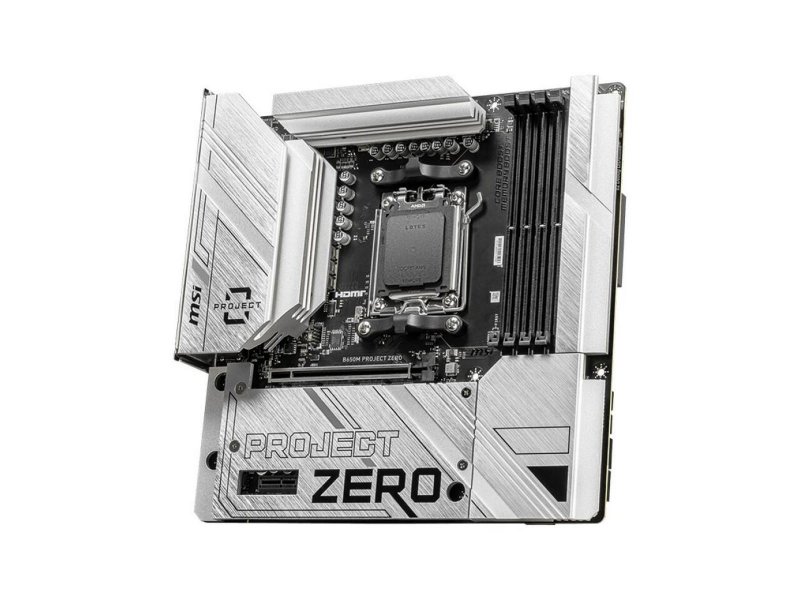 Материнская плата MSI B650M Project Zero B650, Socket AM5, AMD B650, mATX, RTL Материнская плата MSI B650M Project Zero B650, Socket AM5, AMD B650, mATX, RTL