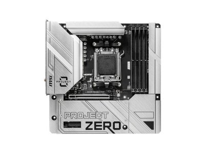 Материнская плата MSI B650M Project Zero B650, Socket AM5, AMD B650, mATX, RTL Материнская плата MSI B650M Project Zero B650, Socket AM5, AMD B650, mATX, RTL