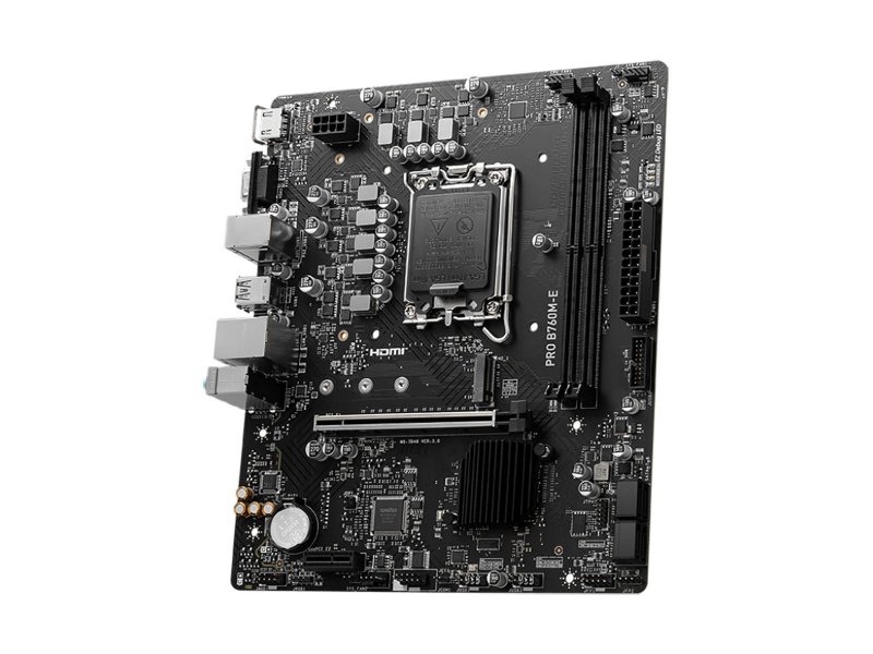 Материнская плата MSI B760M-E DDR4, Socket LGA 1700, Intel B760, mATX, RTL Материнская плата MSI B760M-E DDR4, Socket LGA 1700, Intel B760, mATX, RTL