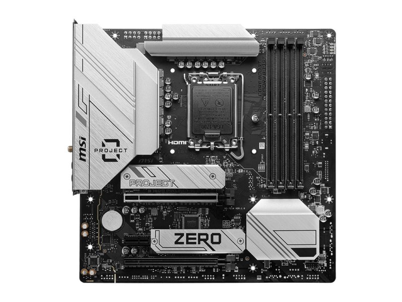 Материнская плата MSI B760M Project Zero, Socket LGA 1700, Intel B760, mATX, RTL