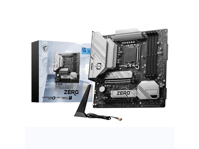 Материнская плата MSI B760M Project Zero, Socket LGA 1700, Intel B760, mATX, RTL