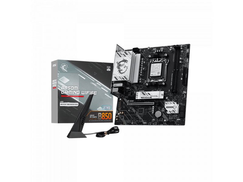 Материнская плата MSI B850M Gaming Wifi6e, Socket AM5, AMD B850, mATX, RTL Материнская плата MSI B850M Gaming Wifi6e, Socket AM5, AMD B850, mATX, RTL