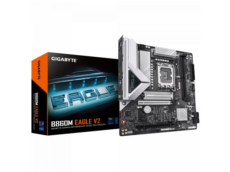Материнская плата Gigabyte B860m Eagle V2, Socket LGA 1851, Intel B860, mATX, RTL