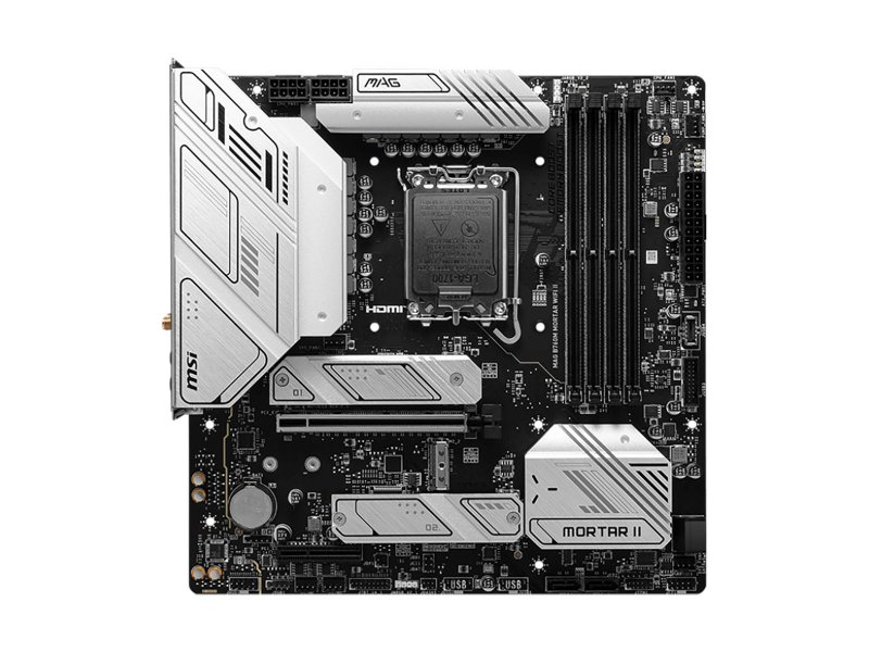 Материнская плата MSI Mag B760m Mortar Wifi Ii, Socket LGA 1700, Intel B760, mATX, RTL