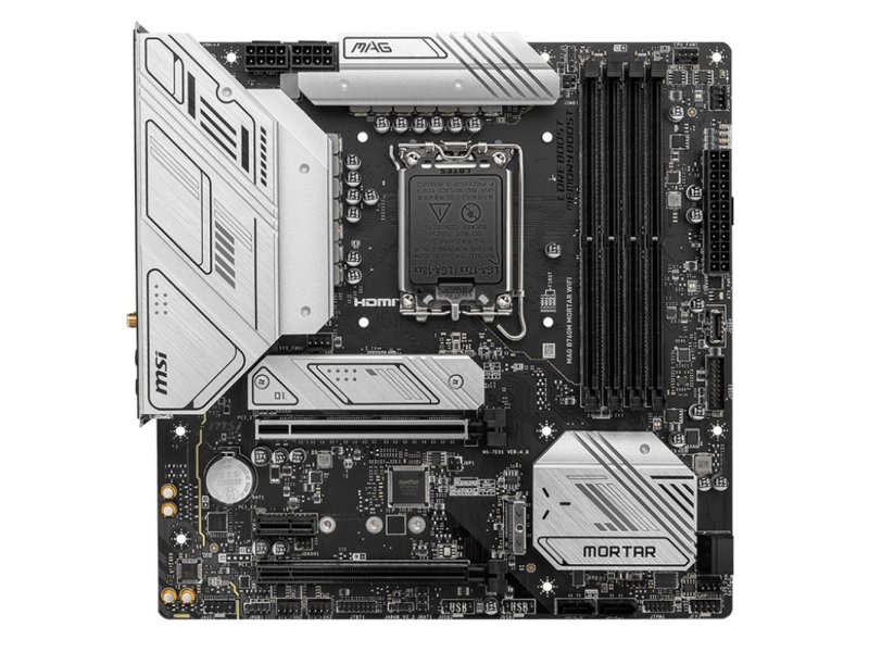 Материнская плата MSI Mag B760m Mortar Wifi, Socket LGA 1700, Intel B760, mATX, RTL