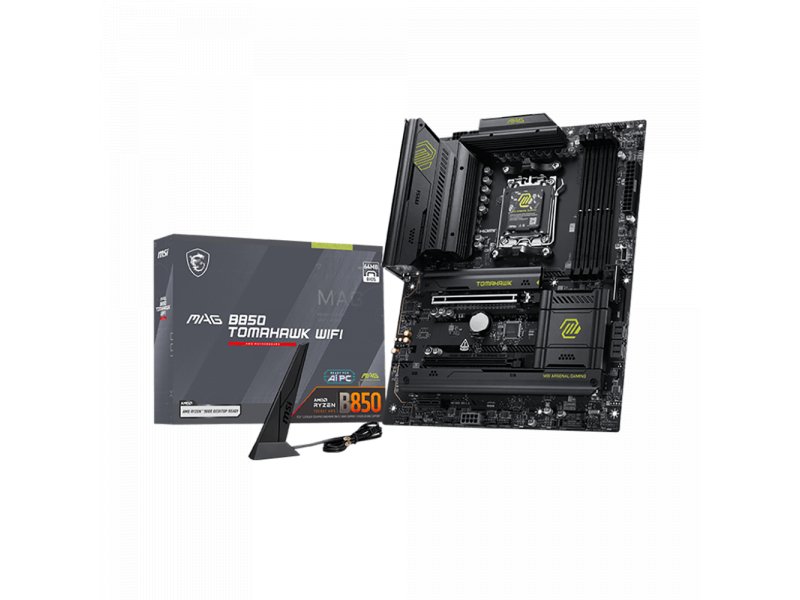Материнская плата MSI Mag B850 Tomahawk Wifi B850, Socket AM5, AMD B850, ATX, RTL Материнская плата MSI Mag B850 Tomahawk Wifi B850, Socket AM5, AMD B850, ATX, RTL