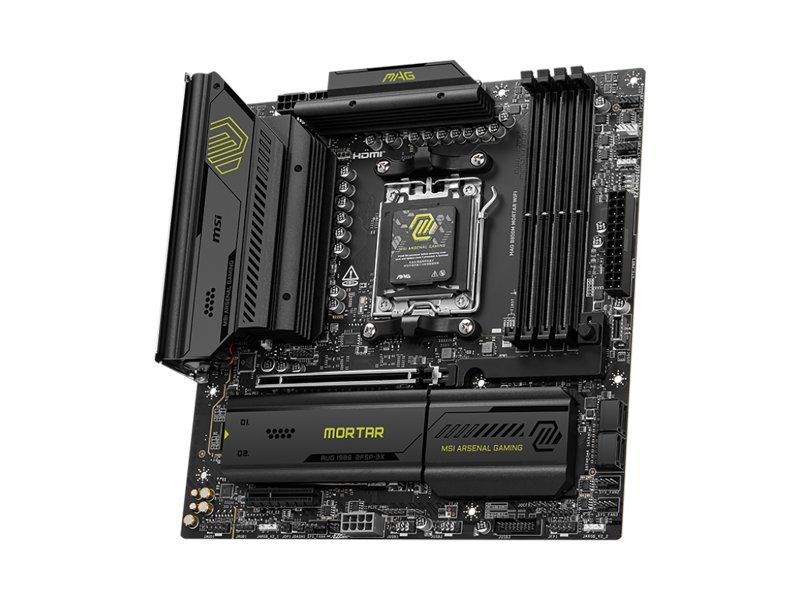 Материнская плата MSI Mag B850m Mortar Wifi, Socket AM5, AMD B850, mATX, RTL Материнская плата MSI Mag B850m Mortar Wifi, Socket AM5, AMD B850, mATX, RTL