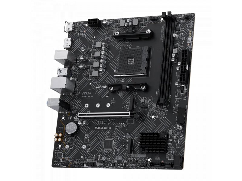 Материнская плата MSI Pro B550M-B, Socket AM4, AMD B550, mATX, RTL