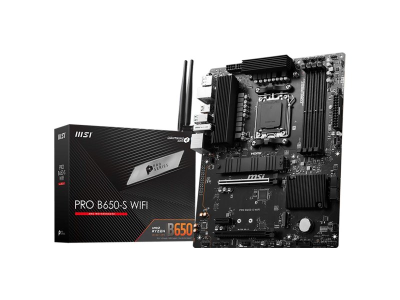 Материнская плата Msi Pro B650-s Wifi, Socket AM5, AMD B650, ATX, RTL Материнская плата Msi Pro B650-s Wifi, Socket AM5, AMD B650, ATX, RTL