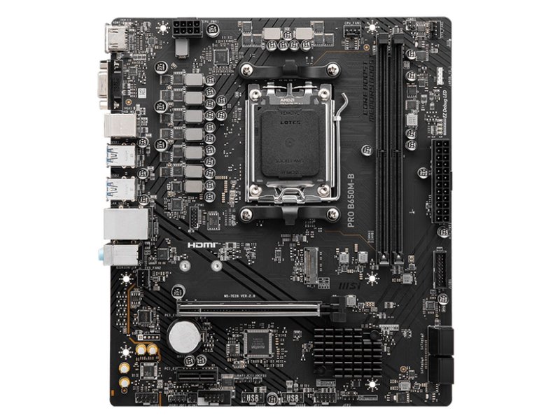 Материнская плата MSI Pro B650M-B, Socket AM5, AMD B650, mATX, RTL