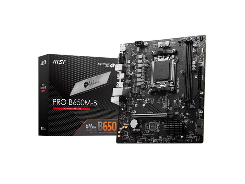 Материнская плата MSI Pro B650M-B, Socket AM5, AMD B650, mATX, RTL