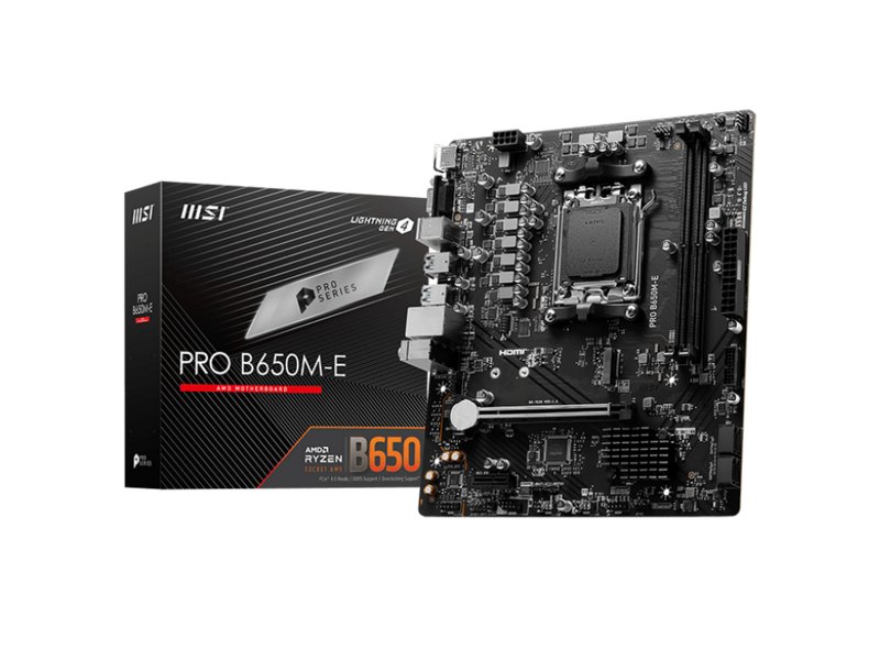 Материнская плата MSI Pro B650M-E, Socket AM5, AMD B650, mATX, RTL