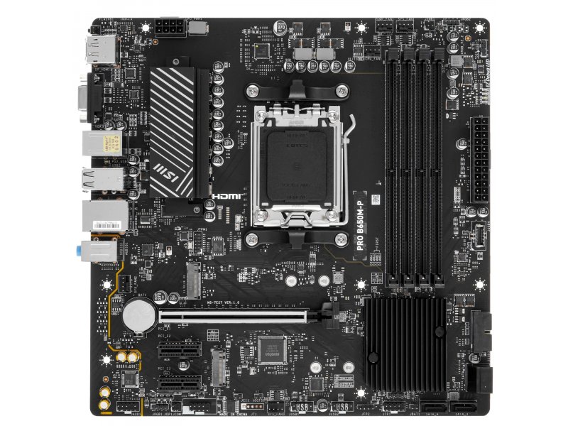 Материнская плата MSI Pro B650M-P, Socket AM5, AMD B650, mATX, RTL