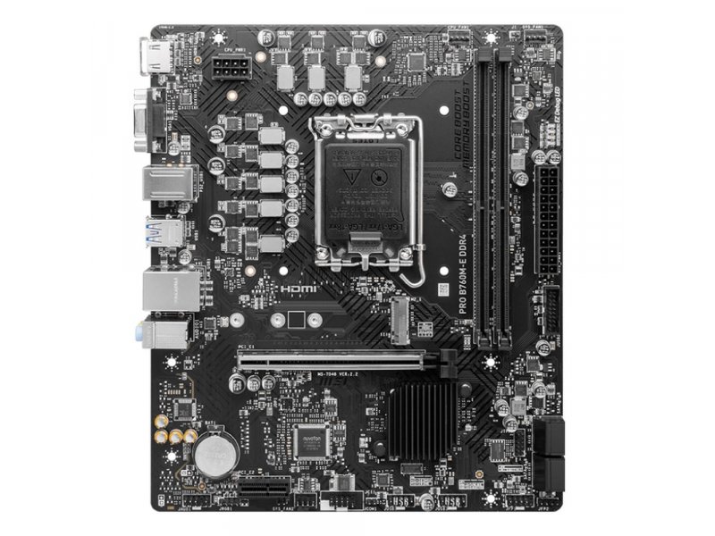 Материнская плата MSI Pro B760M-E DDR4, Socket LGA 1700, Intel B760, mATX, RTL