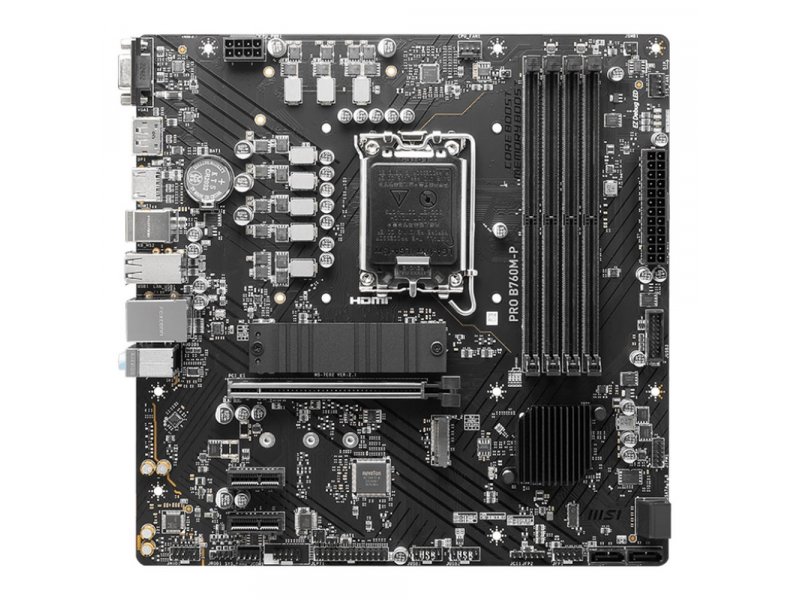 Материнская плата MSI Pro B760M-P, Socket LGA 1700, Intel B760, mATX, RTL