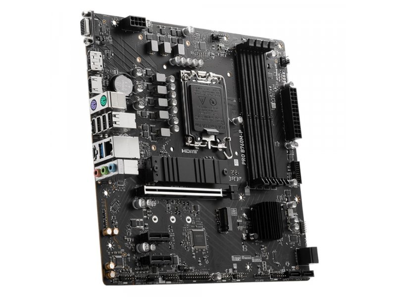 Материнская плата MSI Pro B760M-P, Socket LGA 1700, Intel B760, mATX, RTL Материнская плата MSI Pro B760M-P, Socket LGA 1700, Intel B760, mATX, RTL