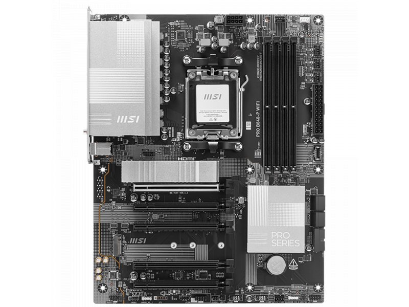 Материнская плата MSI PRO B840-P WIFI, Socket AM5, AMD B840, ATX, RTL