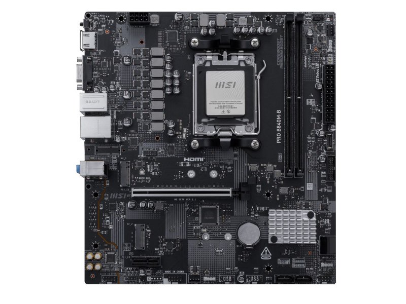 Материнская плата MSI Pro B840M-B, Socket AM5, AMD B840, mATX, RTL