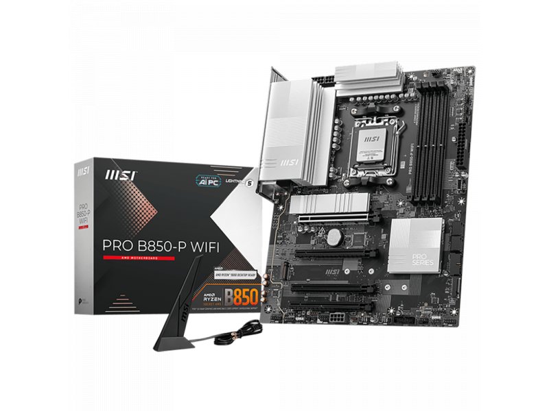Материнская плата MSI Pro B850-p Wifi, Socket AM5, AMD B850, ATX, RTL Материнская плата MSI Pro B850-p Wifi, Socket AM5, AMD B850, ATX, RTL