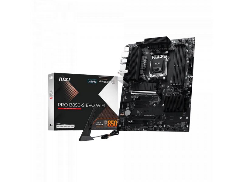 Материнская плата MSI Pro B850-s Evo Wifi, Socket AM5, AMD B850, ATX, RTL