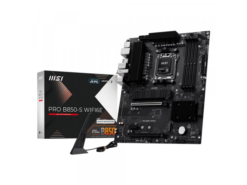 Материнская плата MSI Pro B850-S Wifi6e, Socket AM5, AMD B850, ATX, RTL