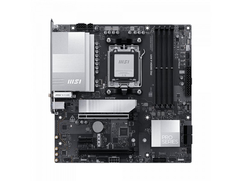 Материнская плата MSI PRO B850m-a Wifi, Socket AM5, AMD B850, mATX, RTL