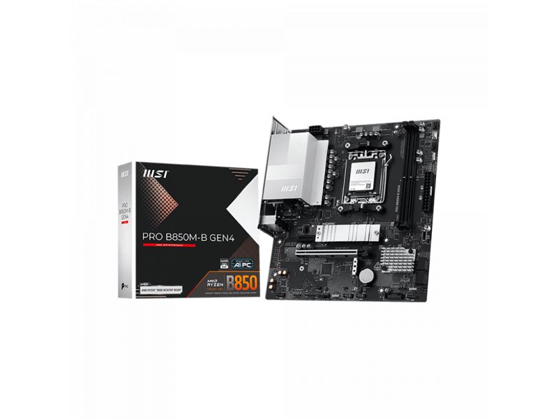 Материнская плата MSI Pro B850M-B GEN4, Socket AM5, AMD B850, mATX, RTL