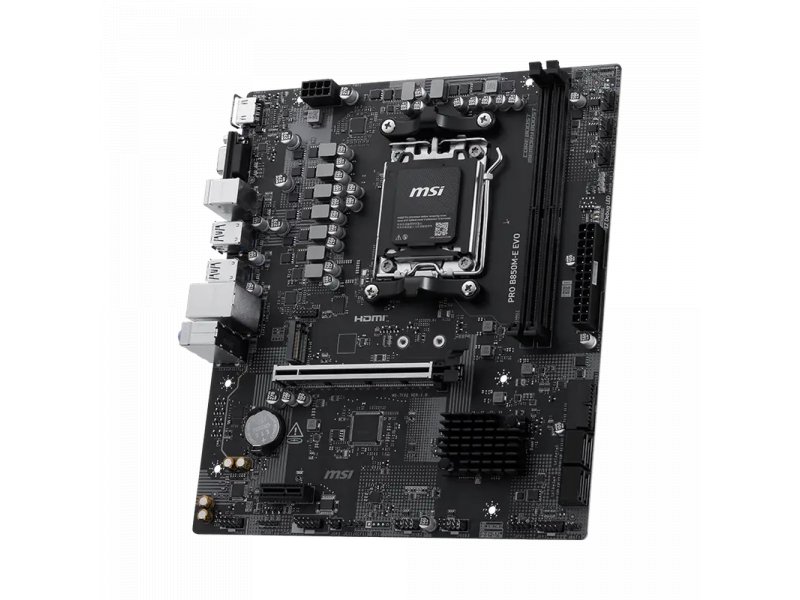 Материнская плата MSI Pro B850M-E Evo, Socket AM5, AMD B850, mATX, RTL Материнская плата MSI Pro B850M-E Evo, Socket AM5, AMD B850, mATX, RTL